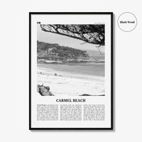 Carmel Beach Print Black and White, Carmel Beach Wall Art, Carmel Beach Poster, Carmel Beach Photo, Carmel Beach Décor, Carmel Beach Map
