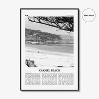 Carmel Beach Print Black and White, Carmel Beach Wall Art, Carmel Beach Poster, Carmel Beach Photo, Carmel Beach Décor, Carmel Beach Map