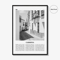 Carmona Print Black and White, Carmona Wall Art, Carmona Poster, Carmona Photo, Carmona Wall Décor, Carmona Map, Spain