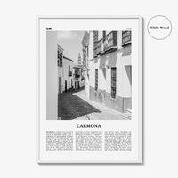 Carmona Print Black and White, Carmona Wall Art, Carmona Poster, Carmona Photo, Carmona Wall Décor, Carmona Map, Spain