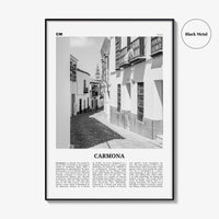 Carmona Print Black and White, Carmona Wall Art, Carmona Poster, Carmona Photo, Carmona Wall Décor, Carmona Map, Spain