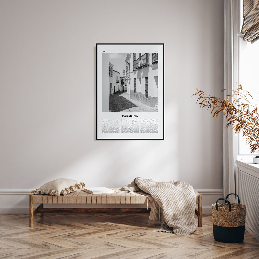 Carmona Travel B&W Poster