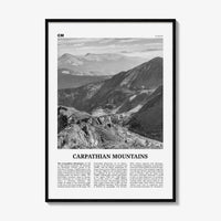 Carpathian Mountains Print Black and White, Carpathian Wall Art, Carpathian Poster, Carpathian Photo, Carpathian Wall Décor, Carpathian Map