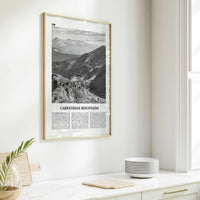 Carpathian Mountains Print Black and White, Carpathian Wall Art, Carpathian Poster, Carpathian Photo, Carpathian Wall Décor, Carpathian Map