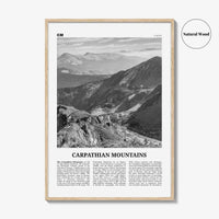 Carpathian Mountains Print Black and White, Carpathian Wall Art, Carpathian Poster, Carpathian Photo, Carpathian Wall Décor, Carpathian Map