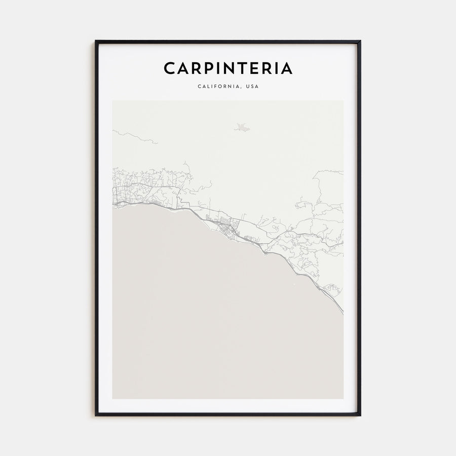 Carpinteria Map Portrait Poster