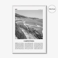 Carpinteria Print Black and White, Carpinteria Wall Art, Carpinteria Poster, Carpinteria Photo, Carpinteria Décor, California, USA