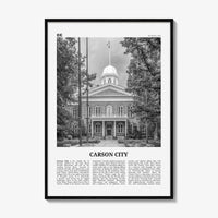 Carson City Print Black and White, Carson City Wall Art, Carson City Poster, Carson City Photo, Carson City Wall Décor, Carson City Map