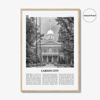 Carson City Print Black and White, Carson City Wall Art, Carson City Poster, Carson City Photo, Carson City Wall Décor, Carson City Map