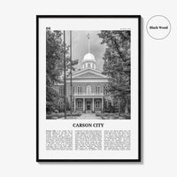 Carson City Print Black and White, Carson City Wall Art, Carson City Poster, Carson City Photo, Carson City Wall Décor, Carson City Map