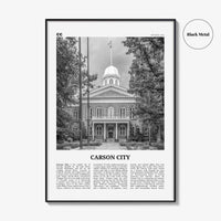Carson City Print Black and White, Carson City Wall Art, Carson City Poster, Carson City Photo, Carson City Wall Décor, Carson City Map