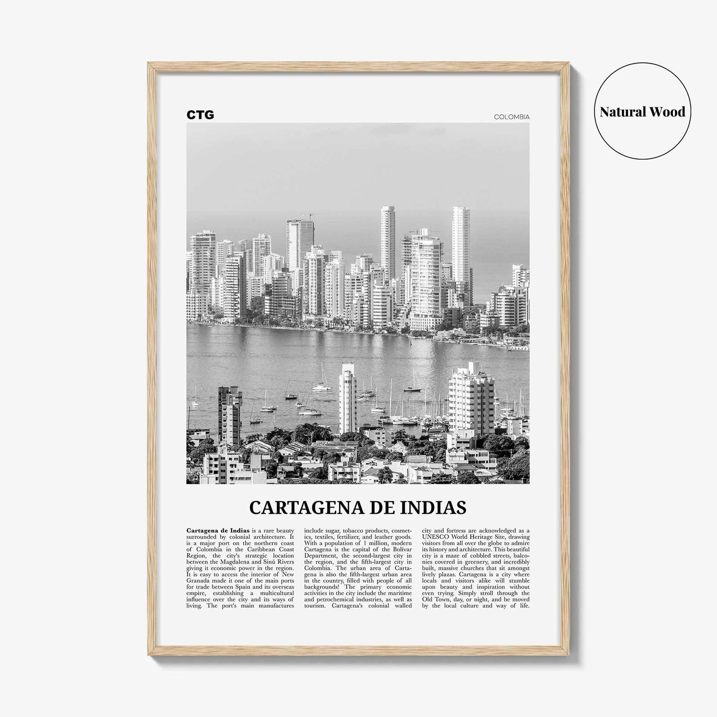 Cartagena de Indias Print Black and White, Cartagena Wall Art, Cartagena Poster, Cartagena Photo, Colombia, Cartagena de Indias
