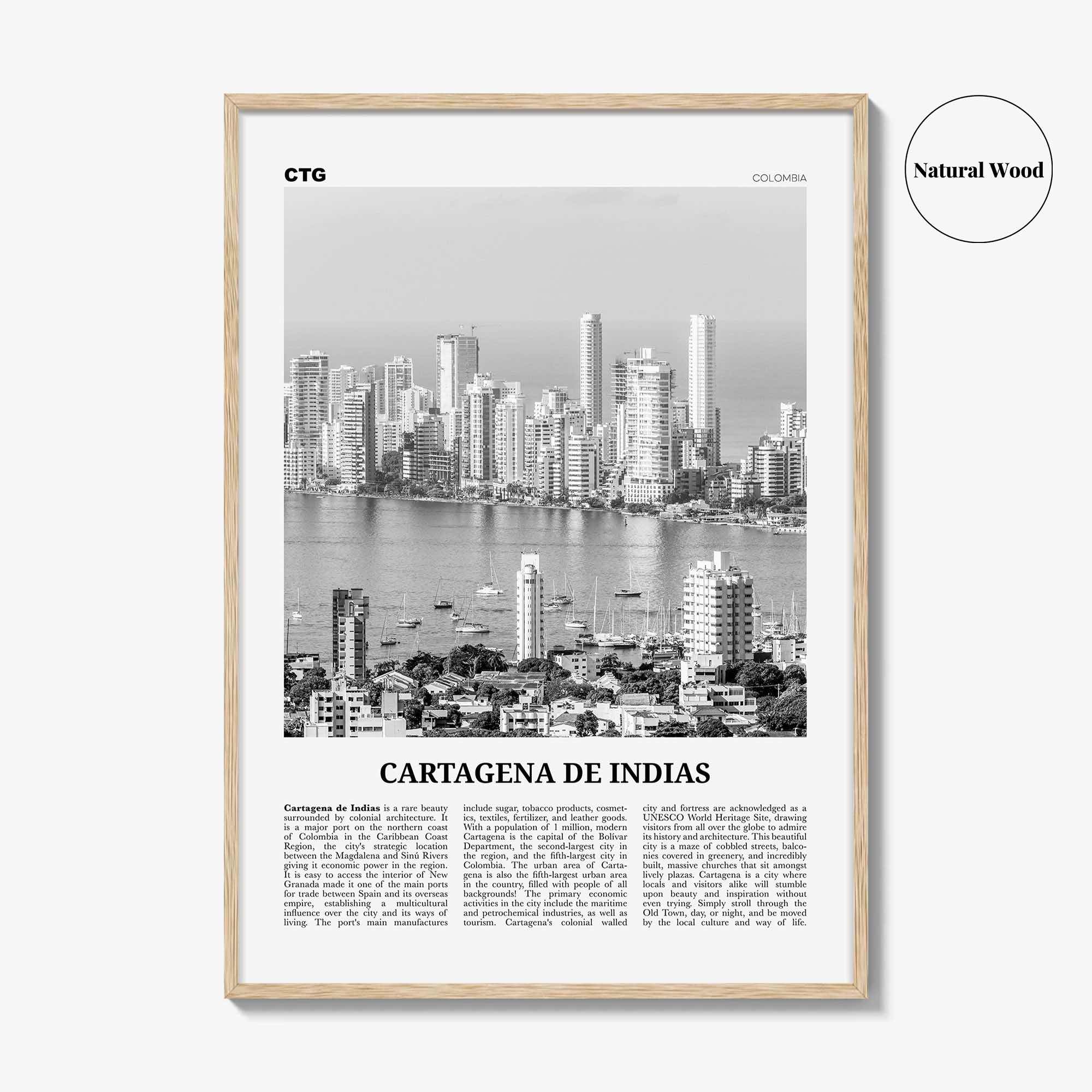 Cartagena de Indias Print Black and White, Cartagena Wall Art, Cartagena Poster, Cartagena Photo, Colombia, Cartagena de Indias