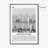 Cartagena de Indias Print Black and White, Cartagena Wall Art, Cartagena Poster, Cartagena Photo, Colombia, Cartagena de Indias