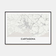 Cartagena, Spain Map Landscape Poster