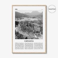 Cartagena Print Black and White Spain, Cartagena Wall Art, Cartagena Poster, Cartagena Photo, Cartagena Wall Décor, Cartagena Map, Spain
