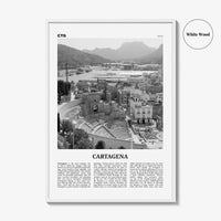 Cartagena Print Black and White Spain, Cartagena Wall Art, Cartagena Poster, Cartagena Photo, Cartagena Wall Décor, Cartagena Map, Spain