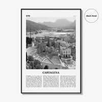 Cartagena Print Black and White Spain, Cartagena Wall Art, Cartagena Poster, Cartagena Photo, Cartagena Wall Décor, Cartagena Map, Spain