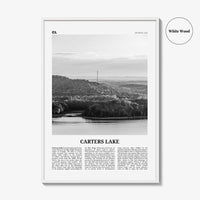Carters Lake Print Black and White, Carters Lake Wall Art, Carters Lake Poster, Carters Lake Photo, Carters Lake Map, Georgia, USA