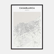 Casablanca Map Portrait Poster