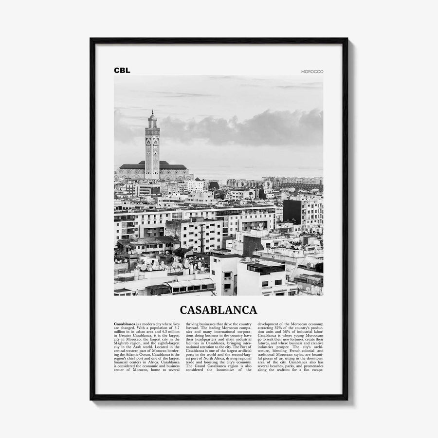 Casablanca Print Black and White, Casablanca Wall Art, Casablanca Poster, Casablanca Photo, Casablanca Wall Decor, Morocco, Africa