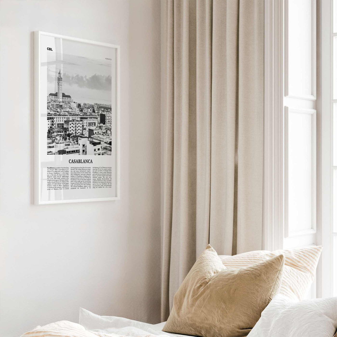 Casablanca Print Black and White, Casablanca Wall Art, Casablanca Poster, Casablanca Photo, Casablanca Wall Decor, Morocco, Africa