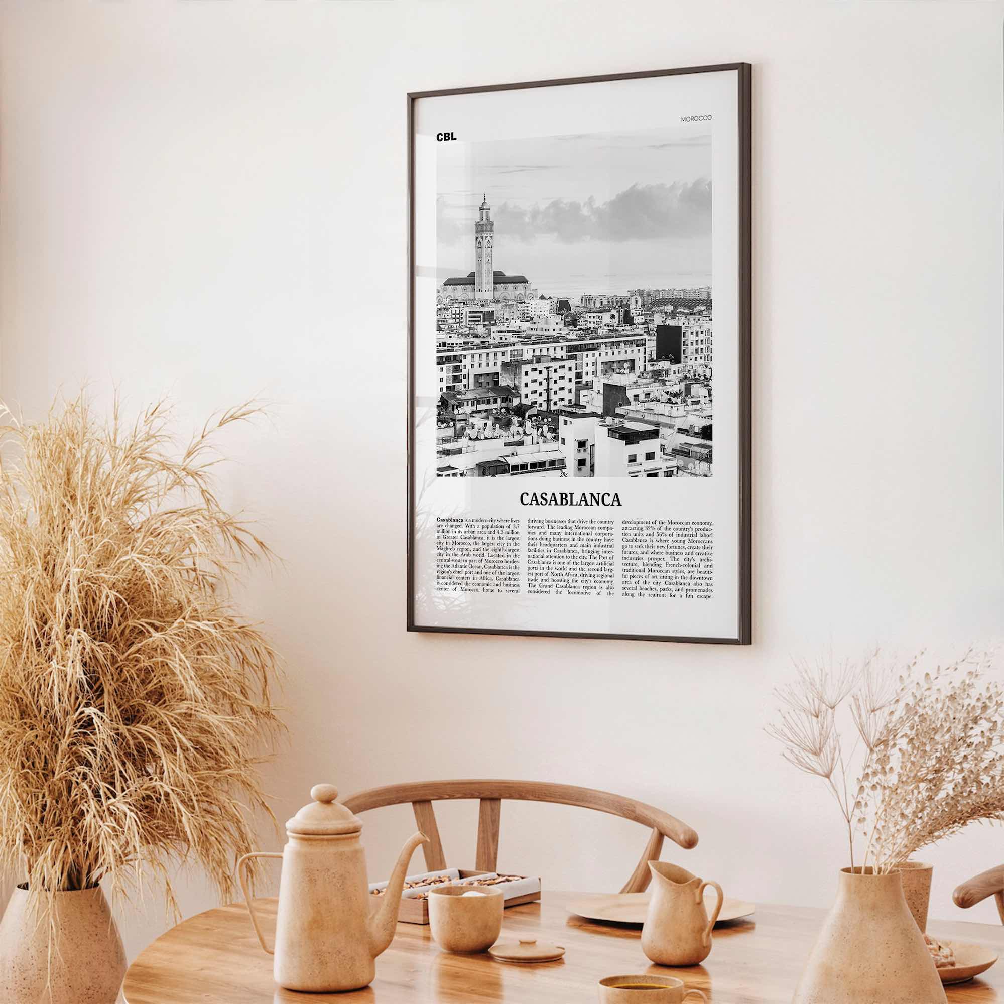 Casablanca Print Black and White, Casablanca Wall Art, Casablanca Poster, Casablanca Photo, Casablanca Wall Decor, Morocco, Africa