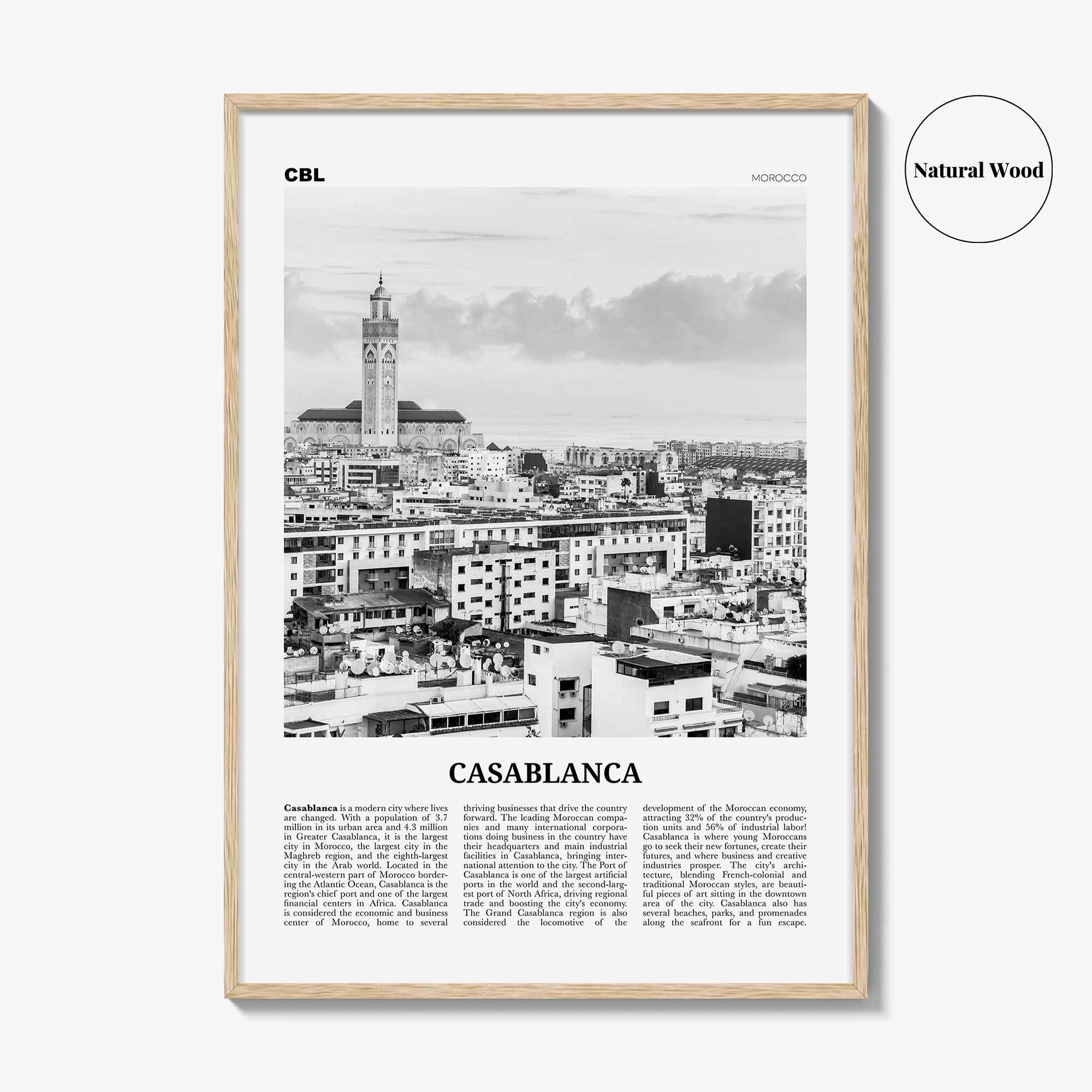 Casablanca Print Black and White, Casablanca Wall Art, Casablanca Poster, Casablanca Photo, Casablanca Wall Decor, Morocco, Africa