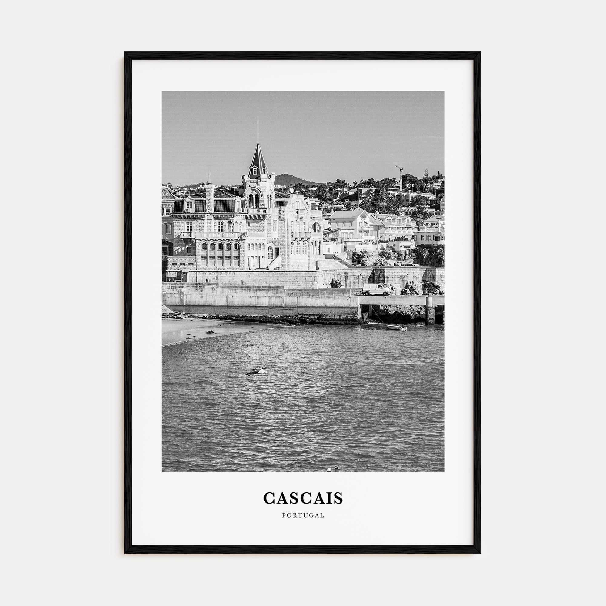 Cascais Portrait B&W Poster