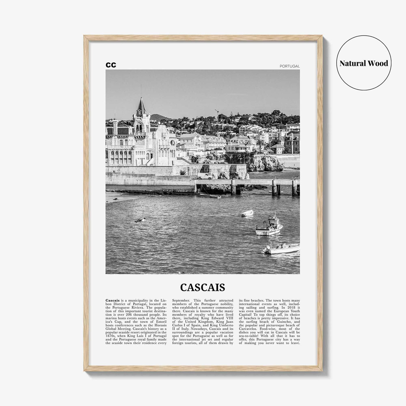 Cascais Print Black and White, Cascais Wall Art, Cascais Poster, Cascais Photo, Cascais Wall Décor, Portuguesa, Lisbon, Portual