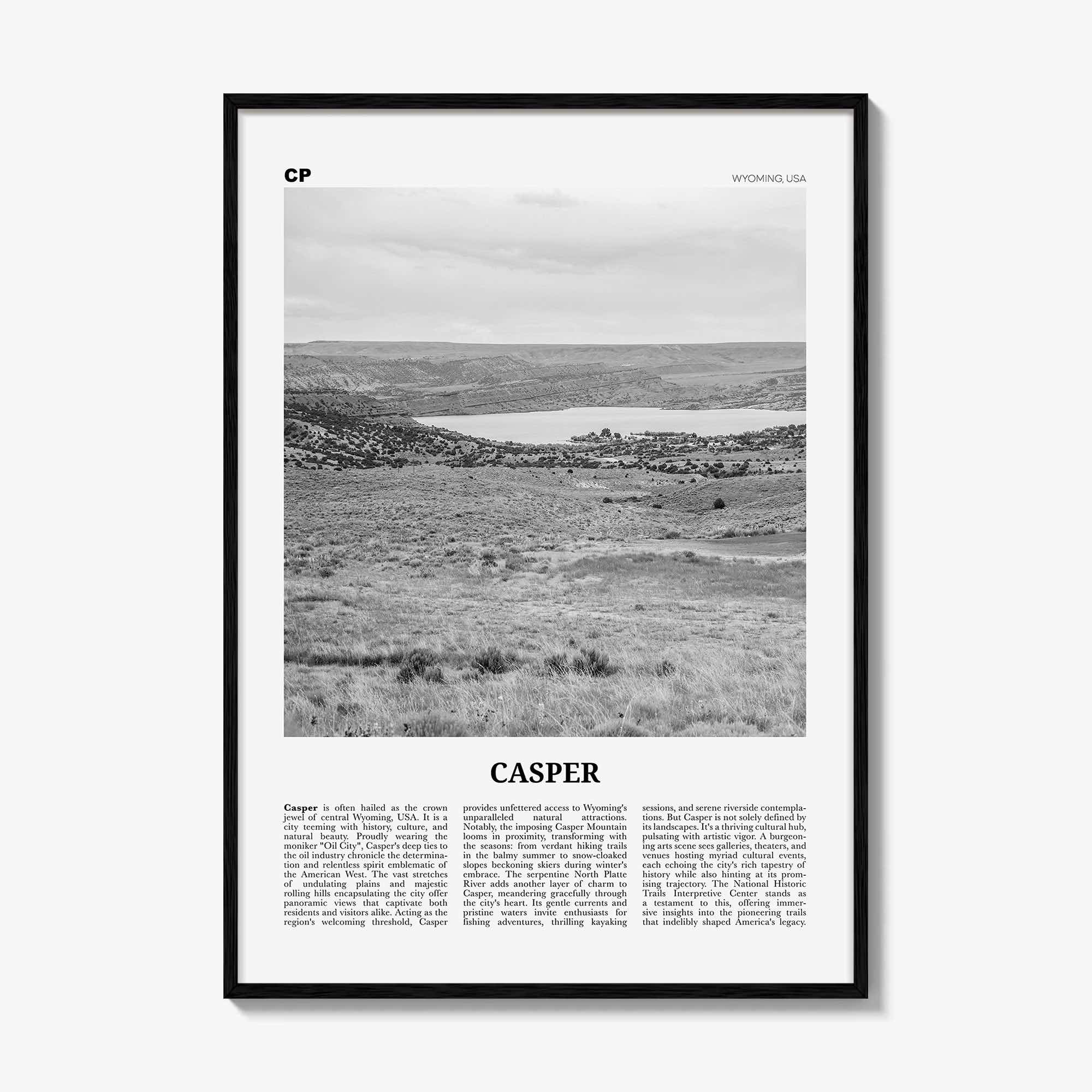 Casper Print Black and White, Casper Wall Art, Casper Poster, Casper Photo, Casper Wall Décor, Casper Map Poster