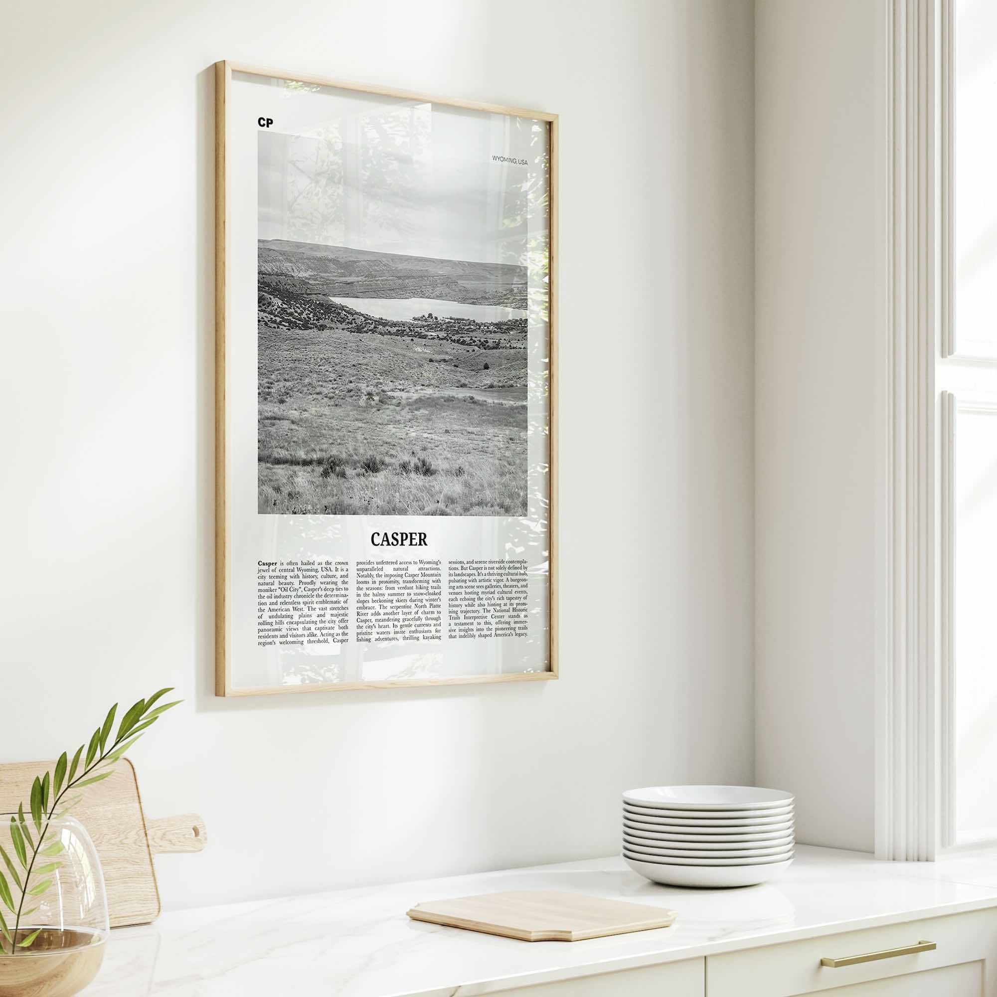 Casper Print Black and White, Casper Wall Art, Casper Poster, Casper Photo, Casper Wall Décor, Casper Map Poster