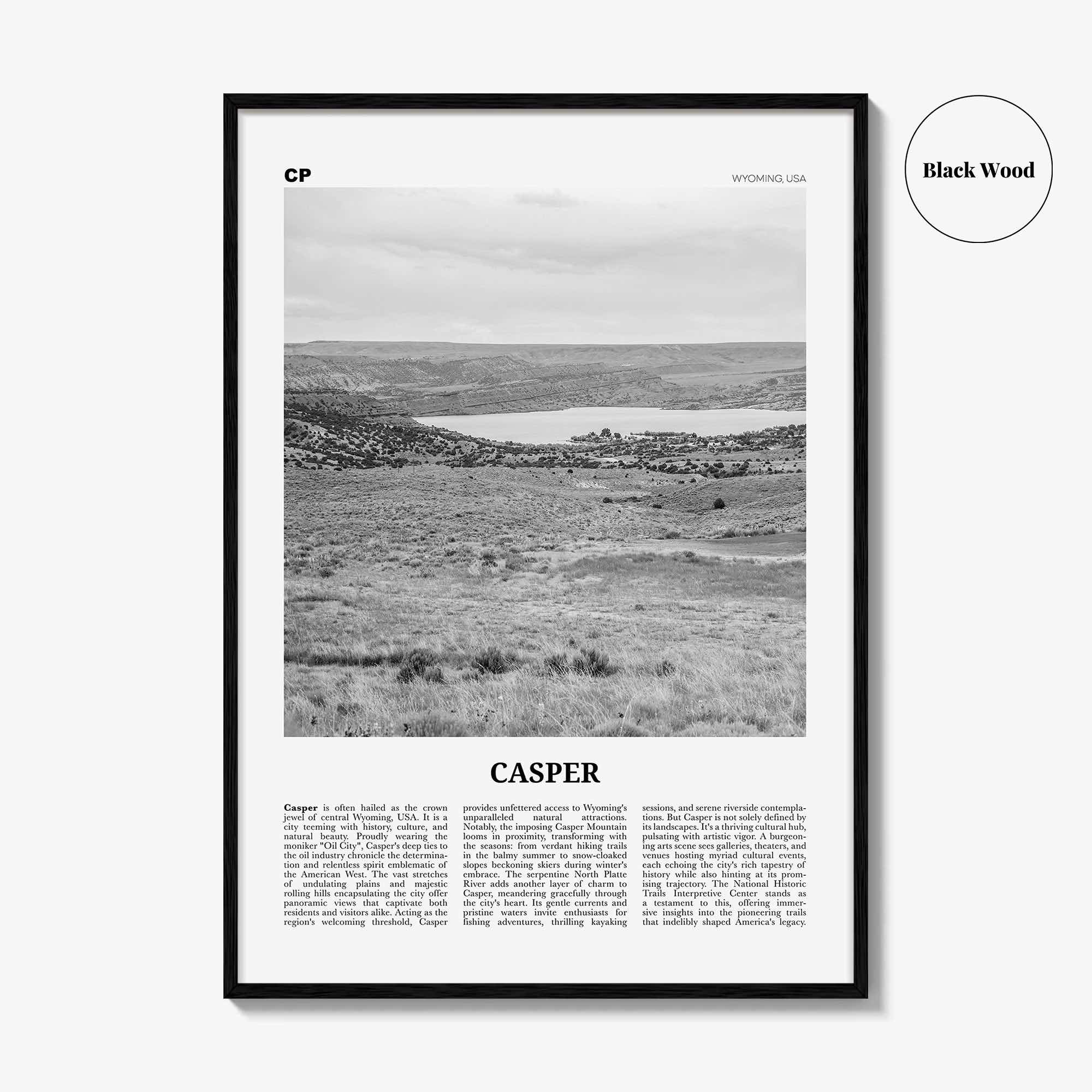 Casper Print Black and White, Casper Wall Art, Casper Poster, Casper Photo, Casper Wall Décor, Casper Map Poster