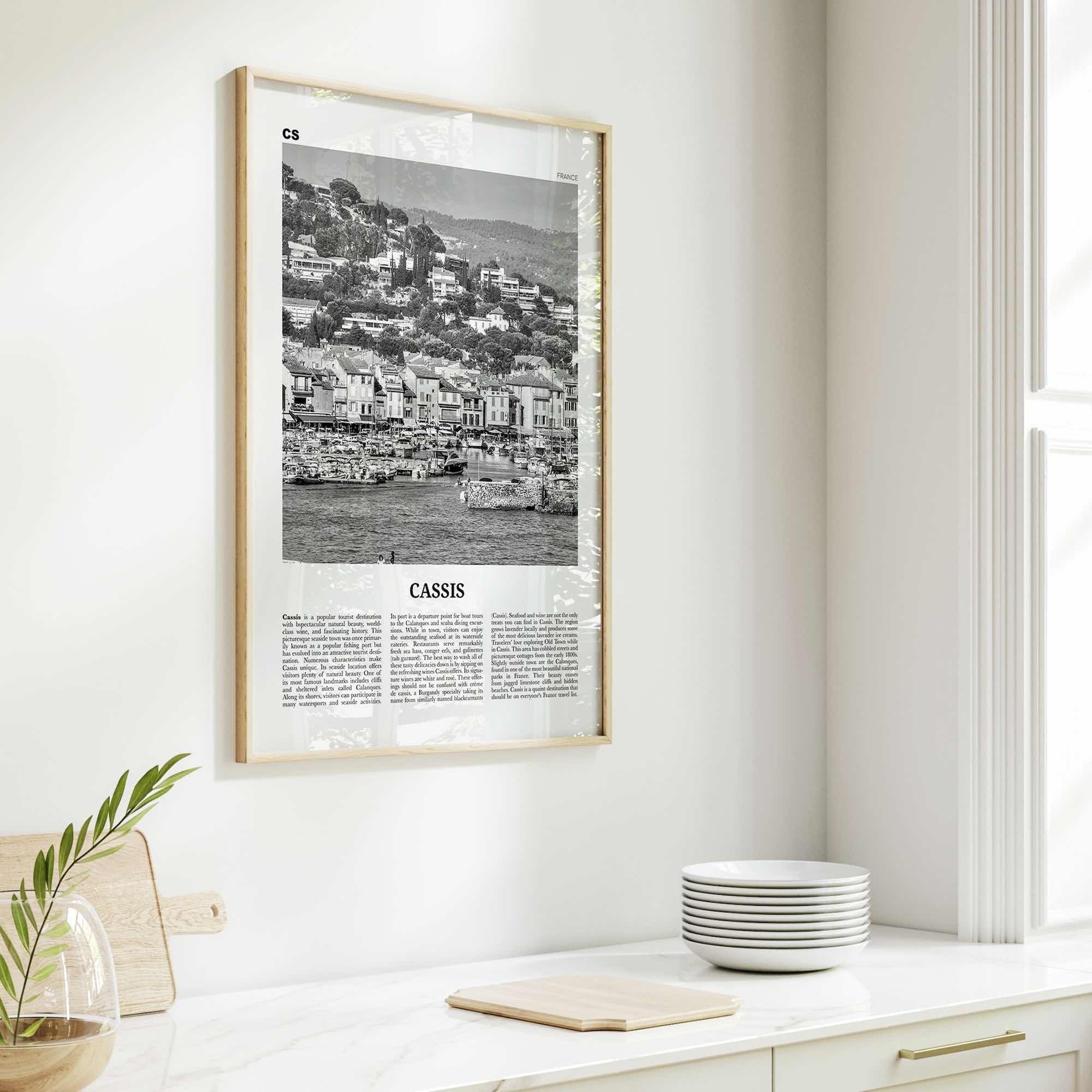 Cassis Print Black and White, Cassis Wall Art, Cassis Poster, Cassis Photo, Cassís, Provence-Alpes-Côte d'Azur, French Riviera, France