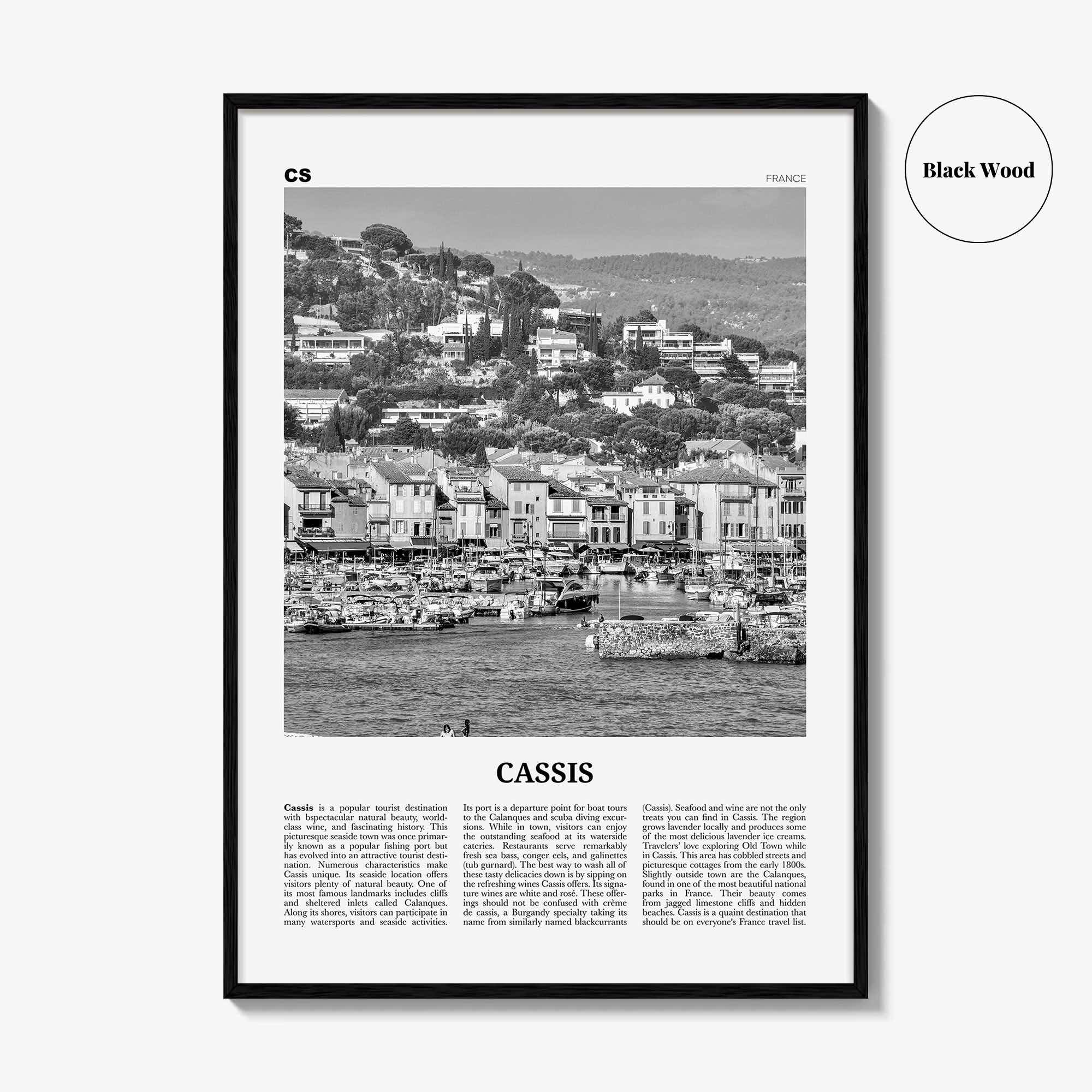 Cassis Print Black and White, Cassis Wall Art, Cassis Poster, Cassis Photo, Cassís, Provence-Alpes-Côte d'Azur, French Riviera, France