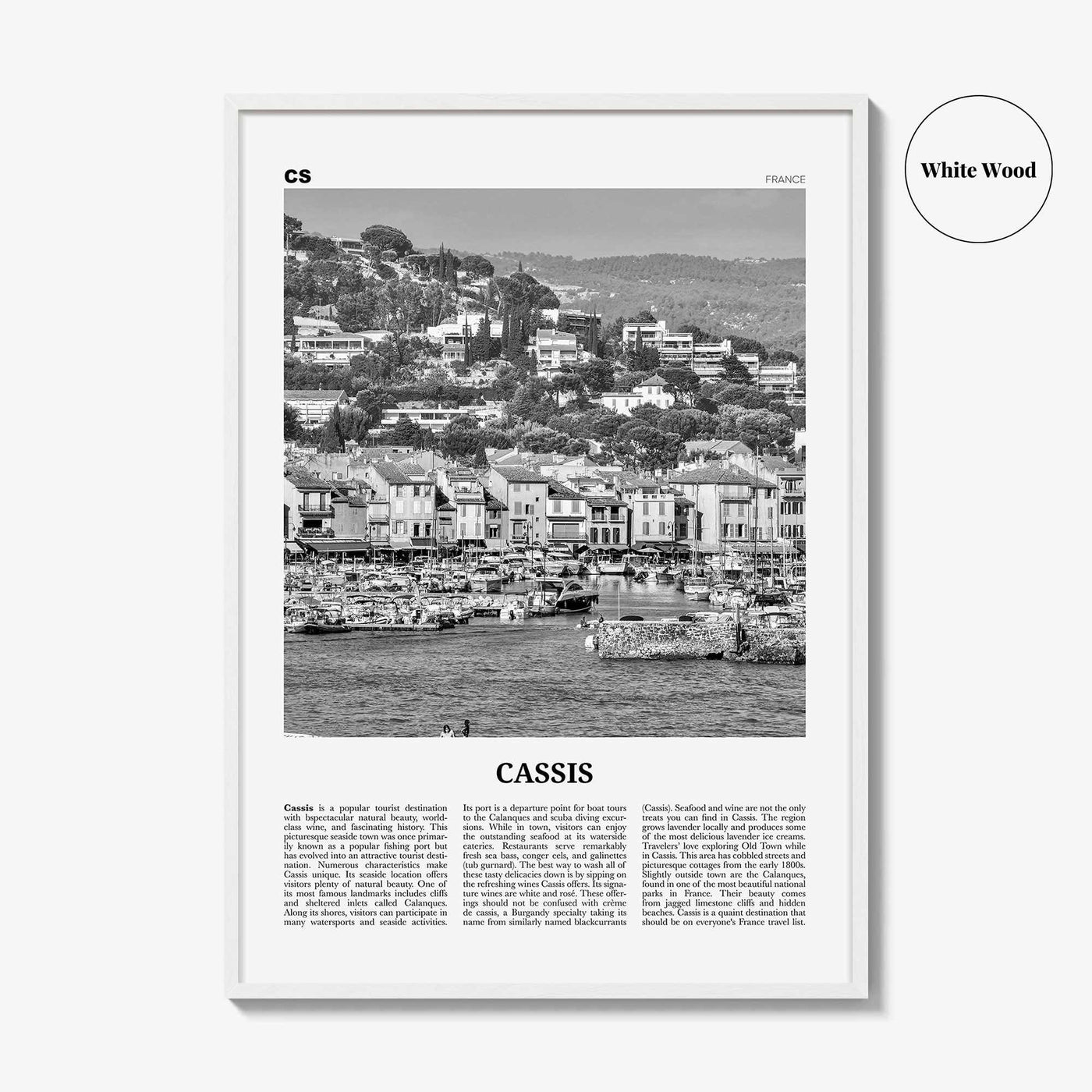 Cassis Print Black and White, Cassis Wall Art, Cassis Poster, Cassis Photo, Cassís, Provence-Alpes-Côte d'Azur, French Riviera, France