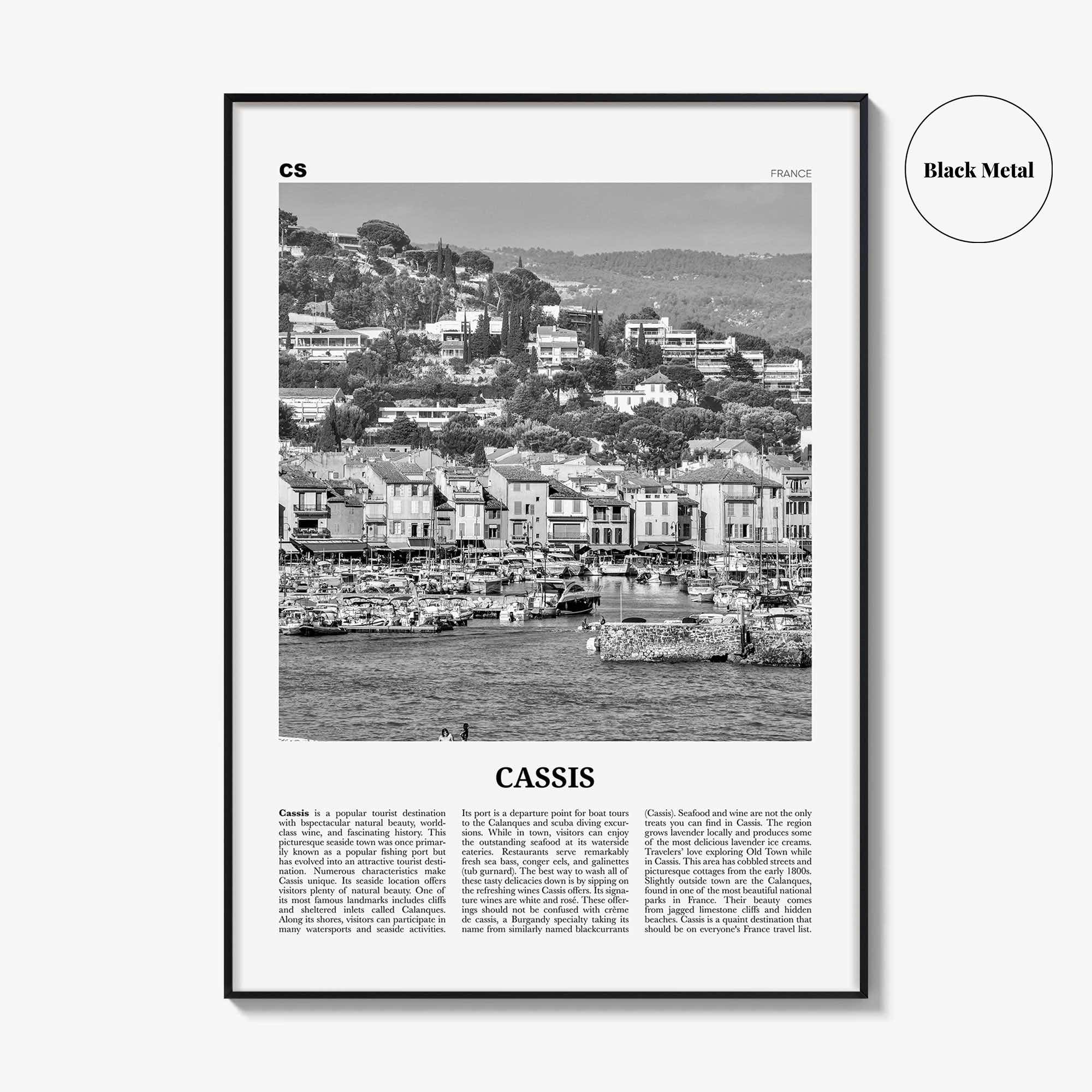 Cassis Print Black and White, Cassis Wall Art, Cassis Poster, Cassis Photo, Cassís, Provence-Alpes-Côte d'Azur, French Riviera, France