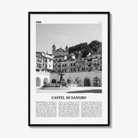 Castel di Sangro Print Black and White, Castel di Sangro Wall Art, Castel di Sangro Poster, Castel Photo, Castel Wall Décor, Castel Map
