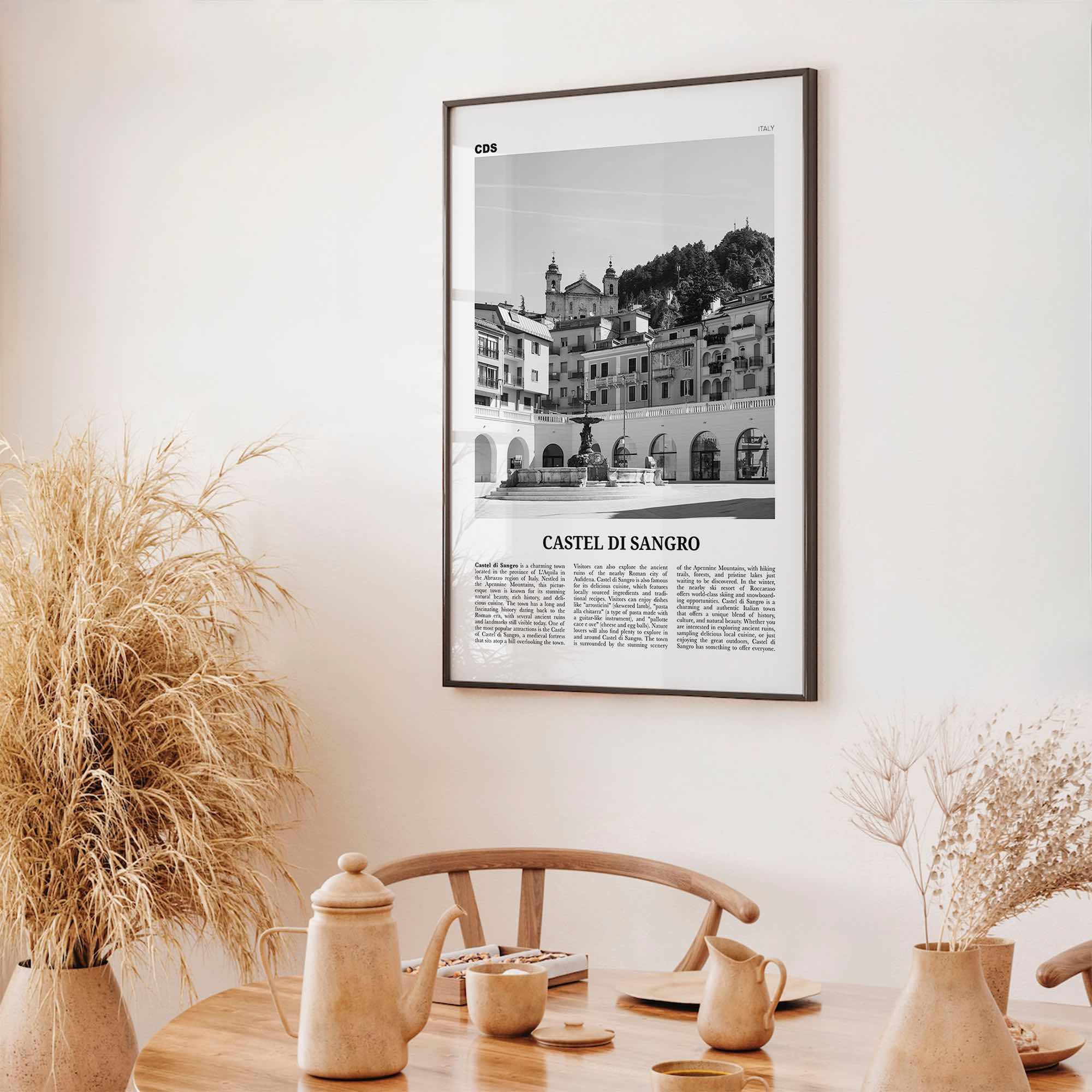 Castel di Sangro Print Black and White, Castel di Sangro Wall Art, Castel di Sangro Poster, Castel Photo, Castel Wall Décor, Castel Map