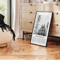 Castello de la Plana Print Black and White, Castello de la Plana Wall Art, Castello de la Plana Poster, Photo, Wall Décor, Map