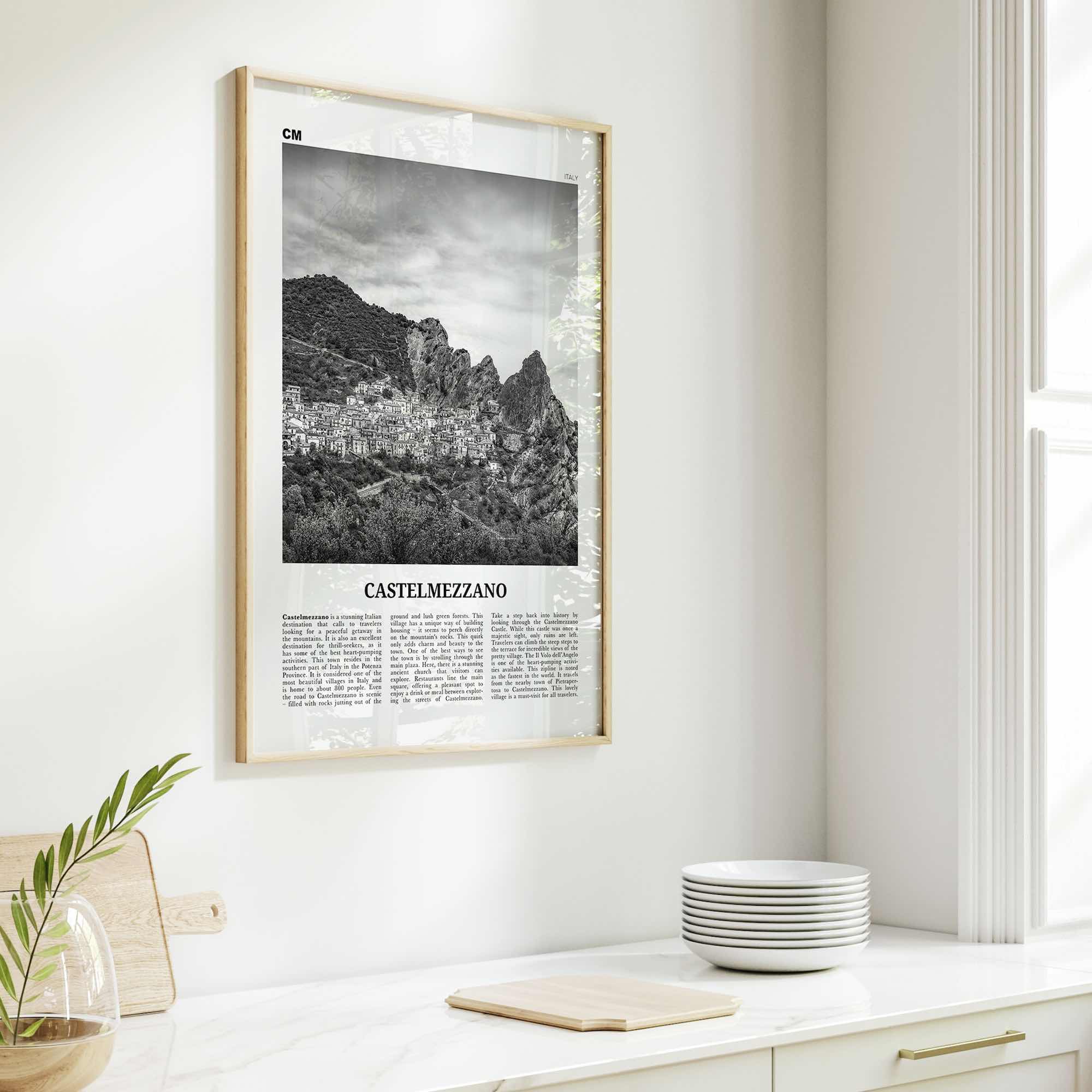 Castelmezzano Print Black and White, Castelmezzano Wall Art, Castelmezzano Poster, Castelmezzano Photo, Castelmezzano Décor, Italy