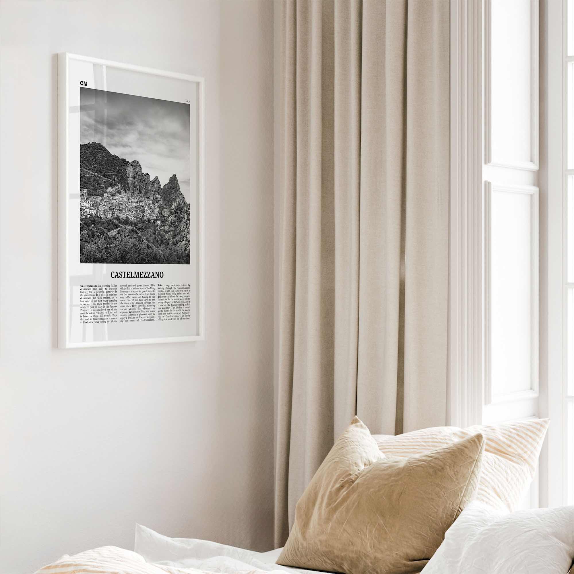 Castelmezzano Print Black and White, Castelmezzano Wall Art, Castelmezzano Poster, Castelmezzano Photo, Castelmezzano Décor, Italy