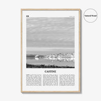 Castine Print Black and White, Castine Wall Art, Castine Poster, Castine Photo, Castine Wall Décor, Castine Map, Maine, USA, United States