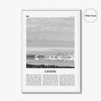 Castine Print Black and White, Castine Wall Art, Castine Poster, Castine Photo, Castine Wall Décor, Castine Map, Maine, USA, United States