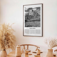 Castle Rock Print Black and White, Castle Rock Wall Art, Castle Rock Poster, Castle Rock Photo, Castle Rock Wall Décor, Colorado, USA