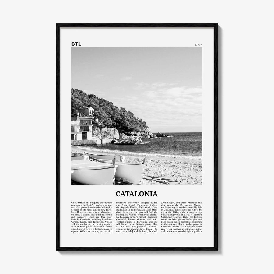 Catalonia Print Black and White, Catalonia Wall Art, Catalonia Poster, Catalonia Photo, Catalunya, Catalonha, Cataluña, Spain, España