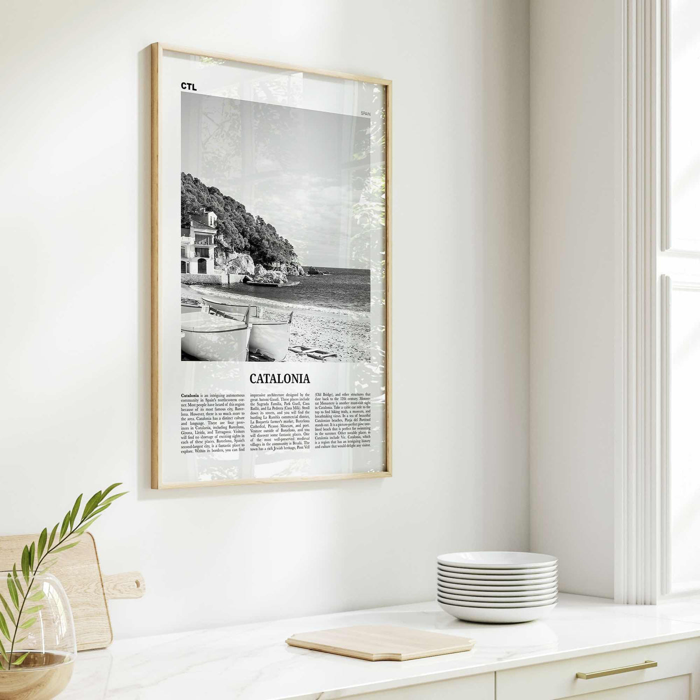 Catalonia Print Black and White, Catalonia Wall Art, Catalonia Poster, Catalonia Photo, Catalunya, Catalonha, Cataluña, Spain, España