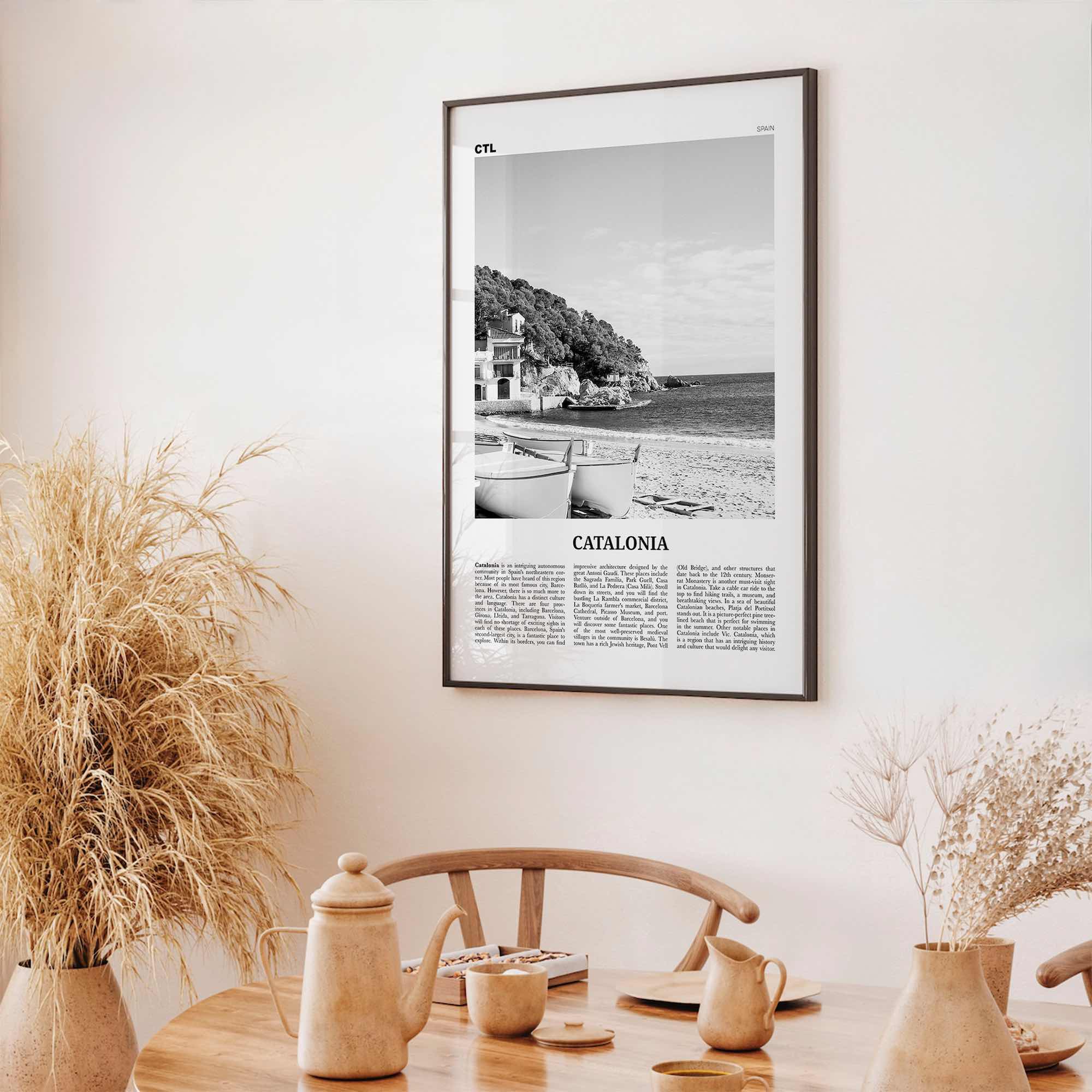 Catalonia Print Black and White, Catalonia Wall Art, Catalonia Poster, Catalonia Photo, Catalunya, Catalonha, Cataluña, Spain, España