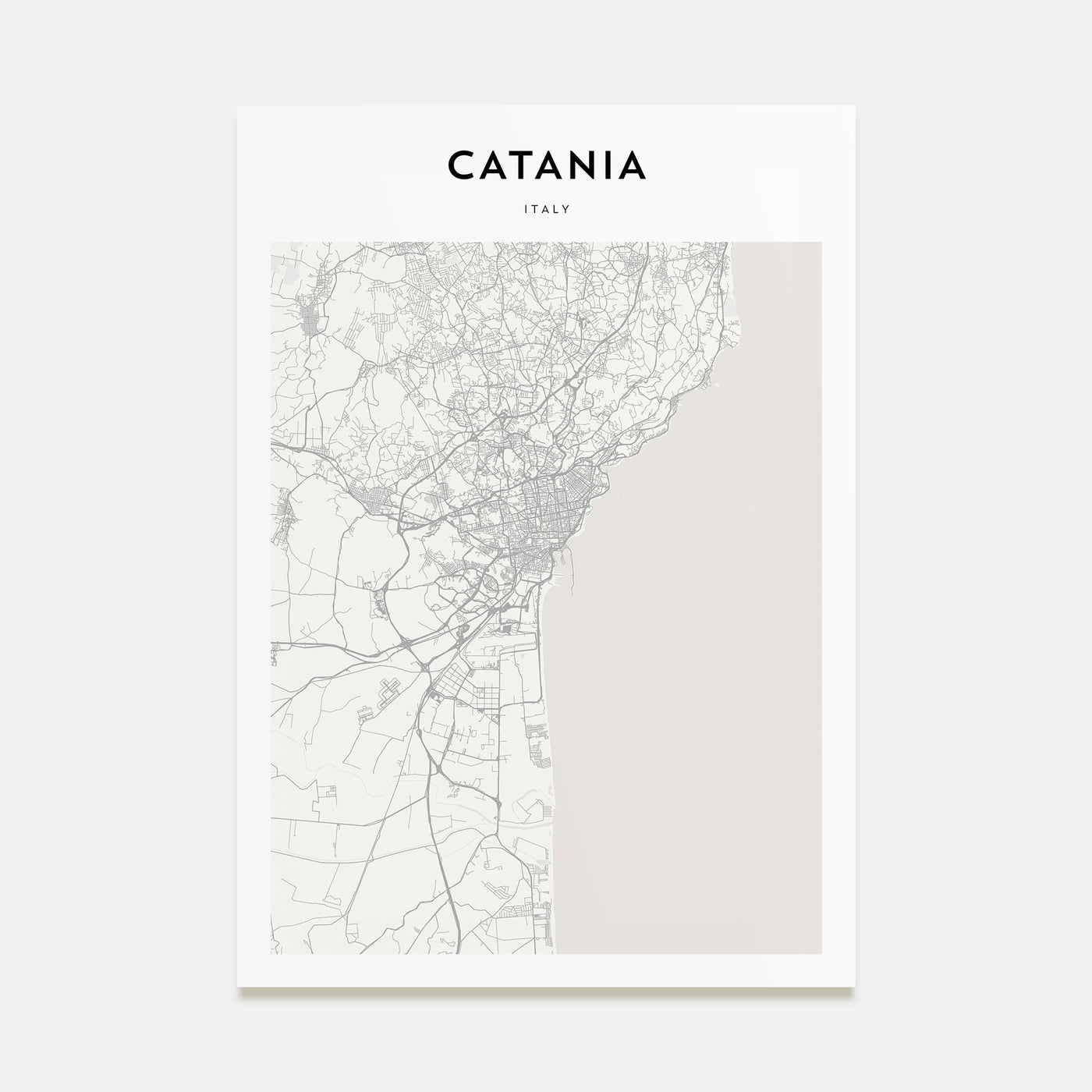 Catania Map Portrait Poster