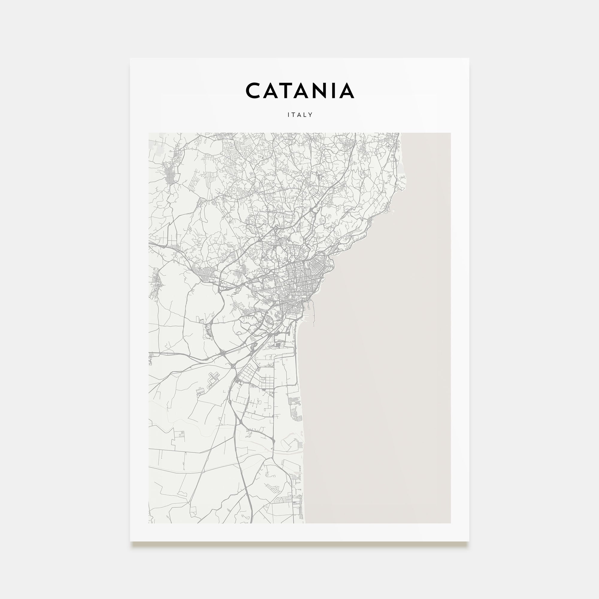 Catania Map Portrait Poster